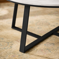 Ensemble de tables basses noires emboîtables au design nordique moderne et luxueux, personnalisable, mobilier de maison, prix direct usine, durable