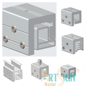 Лидер продаж: Водонепроницаемый солнечный крепеж из анодированного серебристого алюминия для металлических кровель с фальцевой кровлей, N-образный зажим для крыши, по заводской цене |   Художественная вывеска - Product Image 1