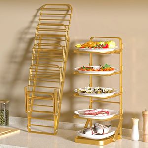 Estante de Almacenamiento Plegable para Cocina, Bandeja Multiusos de 5 Niveles para Preparación de Alimentos, Organización para Verduras, Carne y Pescado - Product Image 2