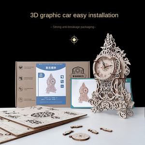 Modèle de <span class=keywords><strong>puzzle</strong></span> <span class=keywords><strong>3D</strong></span> créatif horloge à pendule vintage en <span class=keywords><strong>bois</strong></span> modèle d'assemblage <span class=keywords><strong>difficile</strong></span> décoration de la maison <span class=keywords><strong>puzzle</strong></span> en forme spéciale - Product Image 3