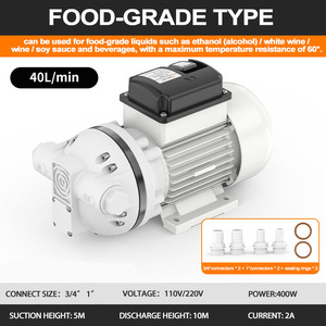 <span class=keywords><strong>Pompe</strong></span> à diaphragme métallique sans balais haute pression Cavitt, économique, de qualité alimentaire, avec support OEM, auto-amorçante, débit de 40 L/min pour usage vinicole - Product Image 1