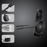 Auriculares Inalámbricos con Micrófono ENC, Dongle USB, 45 Horas de Conversación, Silenciador, para Oficina, PC, Portátil, Centro de Llamadas, Teléfono