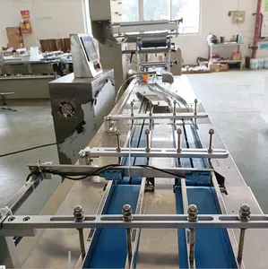 Automatic High Speed 2 Pass Way Feeding Flow Packing Machine Line For Double Layer Cookies Biscuits