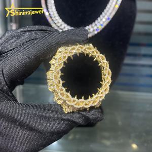 2 Tons Offre Spéciale Fine Iced Out <span class=keywords><strong>Custom</strong></span> Jewelry Hip Hop Moissanite Diamond DW6900 GA2100 Watch Accessory 925 Silver Thorn Bezel - Product Image 3