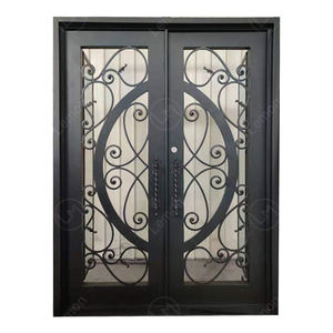 Puerta de hierro forjado de entrada principal Popular de nuevo diseño, puerta de Metal individual insonorizada de alta eficiencia para apartamento de Villa al aire libre - Product Image 4