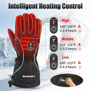 Chauffe-mains d'hiver Gants chauffants électriques <span class=keywords><strong>de</strong></span> <span class=keywords><strong>ski</strong></span> <span class=keywords><strong>de</strong></span> snowboard Gants <span class=keywords><strong>de</strong></span> <span class=keywords><strong>ski</strong></span> chauffants en cuir rechargeables pour femmes - Product Image 3
