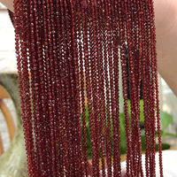 Perles de grenat rouge foncé naturel facettées rondes de 2-3 mm pour la fabrication de bijoux fantaisie DIY, colliers et bracelets