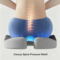 Coussin orthopédique personnalisable en mousse à mémoire de forme pour le coccyx, en forme de U, ergonomique, pour soulager les douleurs du coccyx, pour le bureau et la voiture (OEM/ODM)