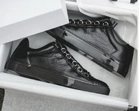 Chaussures décontractées d'hiver pour hommes en cuir véritable à lacets, avec logo personnalisé, semelle épaisse, pour la marche – Vente en gros