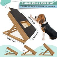 Planche à gratter pour chiens et chats en bambou, réglable en hauteur, 3 angles et s'étendant à plat, jouet pour l'entretien des ongles