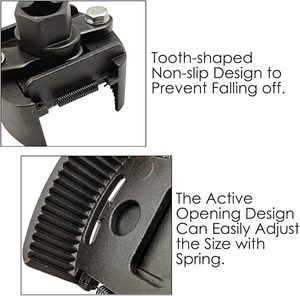 For VT01492 Reversible 60-86mm Adjustable High Carbon Steel Black <strong>Oil</strong> <strong>Filter</strong> <strong>Wrench</strong> for ABG Cars - Product Image 3