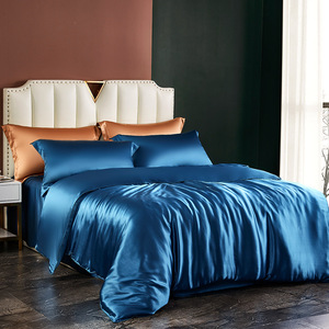 Ensemble <span class=keywords><strong>de</strong></span> literie en soie <span class=keywords><strong>de</strong></span> mûrier pure, 100% soie pure, drap plat, <span class=keywords><strong>housse</strong></span> <span class=keywords><strong>de</strong></span> <span class=keywords><strong>couette</strong></span>, literie en soie sur mesure - Product Image 1