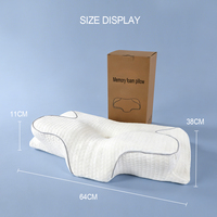 Oreiller orthopédique en mousse à mémoire de forme personnalisable pour soulager les douleurs cervicales, couleur personnalisable, housse amovible et lavable, 100% coton, portable, pour hôtel