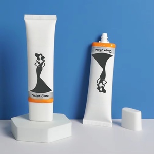 Wholesale 50ml 100ml Plastic Super Oval Tubes with <b>Screw</b> Cap Custom Logo Sunscreen <b>Flat</b> Packaging Container for Skin Care - Product Image 5