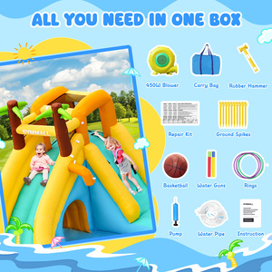 Château gonflable pour enfants FBSPORT, châteaux gonflables et toboggans aquatiques <span class=keywords><strong>pas</strong></span> chers, équipement de terrain de jeu intérieur pour enfants - Product Image 5