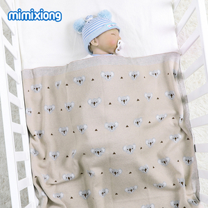 Mimixiong Vente Chaude Couverture <span class=keywords><strong>d</strong></span>'emmaillotage en coton Mignonne Couverture pour bébé Motif koala Couverture tricotée pour bébé Super douce Literie pour bébé - Product Image 5