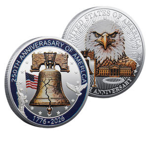 Памятная монета Stock Craft USA к 250-летию (1776-2026), 4 стиля, цветная/гладкая, металлический сувенир для декора дома и подарков - Product Image 4
