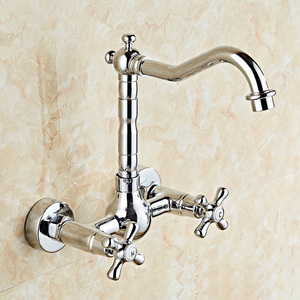 Robinet de baignoire mural double ouverture chaud/froid de style européen, en laiton vintage, <span class=keywords><strong>avec</strong></span> <span class=keywords><strong>ensemble</strong></span> de douche de luxe léger - Product Image 6