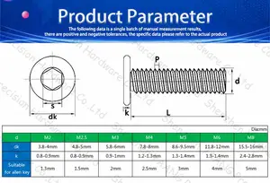 Vis profil bas à tête plate à entraînement hexagonal ultra mince en zinc noir en acier inoxydable