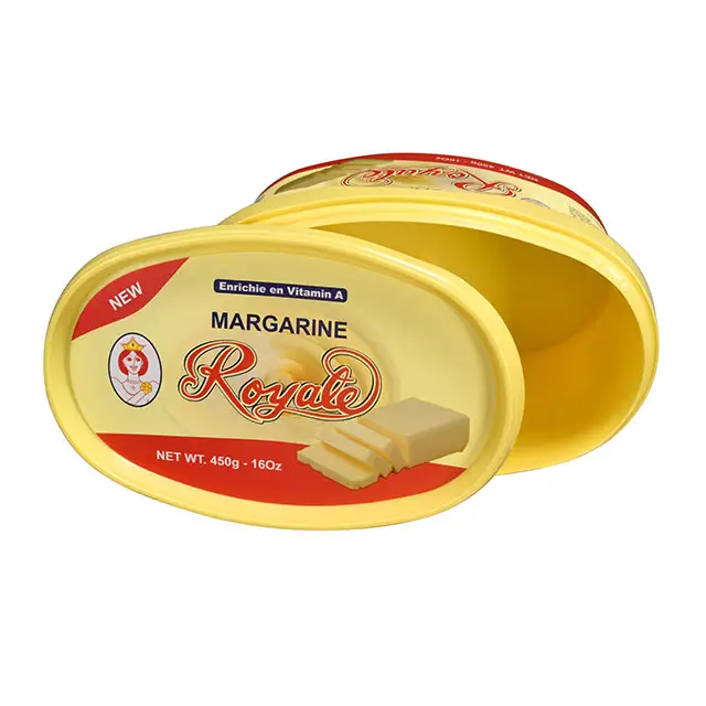 Goedkope Eco Wegwerp Custom Logo 15Oz Kroger Pp Iml Boter Margarine Container Plastic Kaascontainer Margarine Verpakking