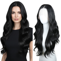Perruques synthétiques sans colle Julianna Wholesale Futura Fiber Ombre Blonde résistantes à la chaleur, bouclées et ondulées, 13X6, avec dentelle frontale