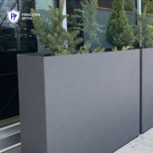 Grande jardinière <span class=keywords><strong>de</strong></span> balcon rectangulaire en aluminium <span class=keywords><strong>de</strong></span> grande hauteur avec support - Product Image 2