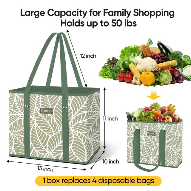 Large Fashion Cartoon Foldable Tote Bags with Reinforced Bottom & Hand Length Handles Reusable for Women's Shopping