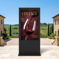 Outdoor Interactive Touch Screen Kiosk IP65 Waterproof 2500 Nits Sunlight Readable AI Digital Human DOOH Advertising Display