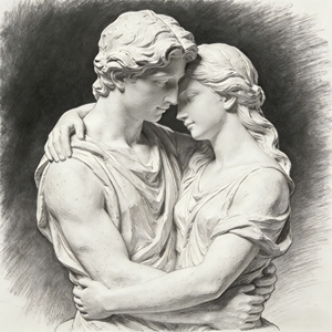 Статуэтка влюблённых из смолы ручной работы, ручной росписи, любого размера и цвета, с индивидуальным дизайном упаковки, для домашнего декора (OEM/ODM) - Product Image 2