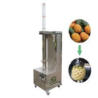 Industriële volautomatische kokosnoot- en ananas-schilmachine met motor van roestvrij staal 304