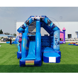 <span class=keywords><strong>Castillo</strong></span> Inflable con Tobogán Temático <span class=keywords><strong>de</strong></span> la Princesa <span class=keywords><strong>de</strong></span> Hielo y Nieve, Azul, <span class=keywords><strong>para</strong></span> Niños, Alquiler Comercial <span class=keywords><strong>para</strong></span> Jardín - Product Image 1