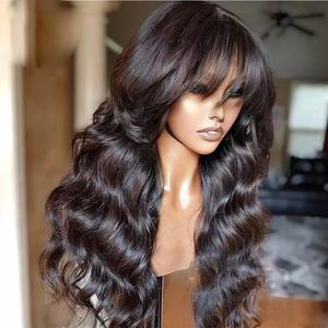 Parrucche Frontali in Pizzo Ondulate Marrone Cioccolato Europeo per Bionde, con Base in Pizzo, Densità 150%, <span class=keywords><strong>Capelli</strong></span> Umani Remy, Intimo Femminile - Product Image 2