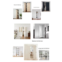Porte intérieure en bois à pliage moderne, livraison directe d'usine, pour rénovation de maison, couleur et dimensions personnalisées