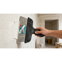 VCANO Spatule à lame plate en plastique avec manche noir, couteau à mastic de qualité industrielle, outil de bricolage, garantie 1 an pour le lissage du mastic