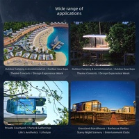 Maison-capsule préfabriquée en acier et EPS, Cabine, Hébergement mobile, Hôtel, Micro-sejour, Camping en zone scénique de parc, Véranda, Résidence rurale