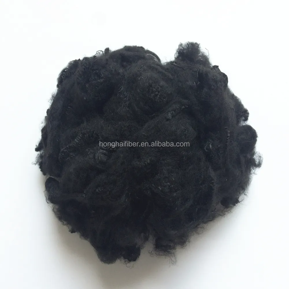 Black polyester tow fiber 2.5D 76MM for spinning