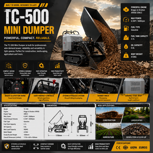 Mini Camión Volquete Hidráulico Barato en Oferta con Envío Gratuito, EPA CE EUR5, Mini Dumper de 800 kg para Uso Agrícola Diario - Product Image 2
