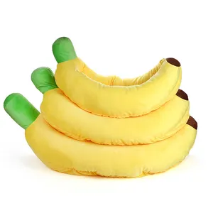 Hunde bett Bananen form Welpen bett beliebte Qualität Weiche geschlossene Bananen form Haustier Hund Katzen nest Bett für Kleintiere