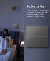 Interrupteur intelligent Tuya Zigbee, contrôle par application, 1 à 4 gangs, télécommande, utilisation domestique et hôtelière, matériau PC, gravure laser, interrupteur de haute qualité, noir