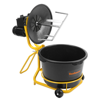 Station de mélange portable de haute qualité, seau en plastique de 65 L, station de mélange manuelle pour peinture, mortier, mélangeur à ciment à pales