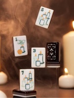 Jeu de tuiles de Mahjong américain en acrylique, 160 pièces, 38 mm, pour 2 joueurs, plateau de jeu de poker pliable, emballage personnalisé, OEM, ODM, vente en gros