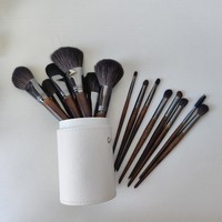 Ensemble de pinceaux de maquillage professionnels en bois, 24 pièces, fibres synthétiques
