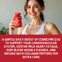 OEM/ODM Coenzyme Q10 80mg (60 Gummies Véganes) Supplément Antioxydant à Haute Absorption Favorise l'Énergie Cellulaire Cardiaque et le Soutien Immunitaire