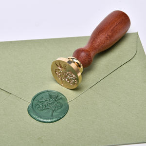 Латунные печати для восковых пломб на заказ, диаметр 20-45 мм, для запечатывания конвертов и упаковки - Product Image 3