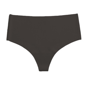 Taglie forti un pezzo in tinta unita <span class=keywords><strong>perizoma</strong></span> di metà altezza per le donne senza cuciture elegante e traspirante in Nylon Spandex senza cuciture - Product Image 1