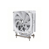 Ventilateur de processeur ARGB blanc en promotion avec dissipateur thermique en cuivre 3 broches pour PC de jeu AM4 AM5 LGA115X 1200 1700 1851