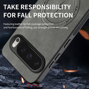 Funda Protectora para Teléfono con Carga Inalámbrica Magnética con Patrón de Cuero, Nuevo Modelo, para Google <span class=keywords><strong>Pixel</strong></span> 6 <span class=keywords><strong>6A</strong></span> 7 8 8A 9 9A 10 11Pro XL - Product Image 5