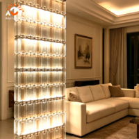 Lampe sur pied en verre artistique avec cadre doré moderne pour la décoration de la maison, le hall d'hôtel