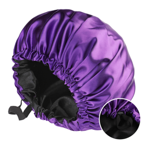 Bonnet en Satin Vente en Gros Réglable Double Face Satin Soyeux Cheveux Wrap Réversible Bonnet De Cheveux - Product Image 3