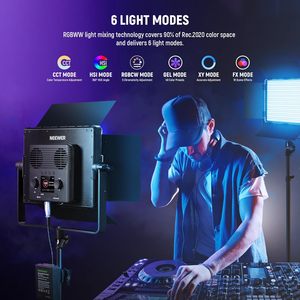 Kit d'éclairage vidéo <span class=keywords><strong>Neewer</strong></span> <span class=keywords><strong>2</strong></span> Pack Pl60c Rgb Led Panel avec supports lumineux amortis par ressort de 6,6 pieds/<span class=keywords><strong>2</strong></span> m/sac, contrôle par application/<span class=keywords><strong>2</strong></span>,4 G/DMX, 60 W - Product Image 3